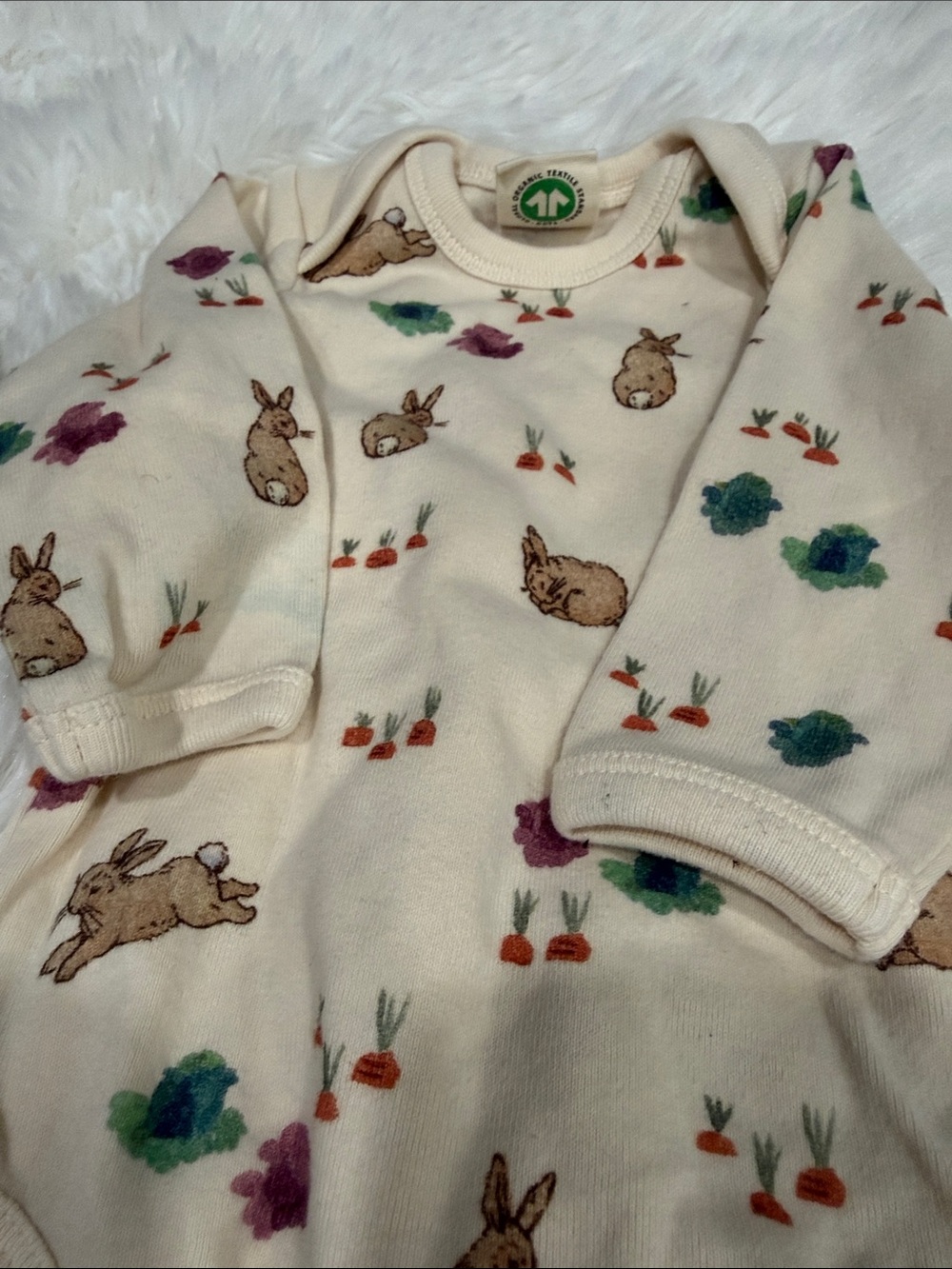 Organic Cream Baby One-Piece with Animal Prints Bundle - Picture 3 of 7